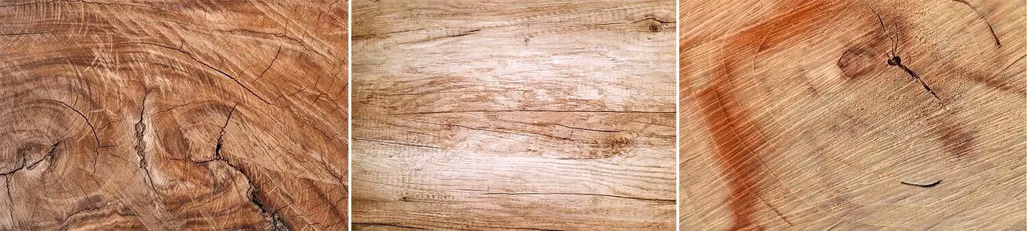 Zbliżenie na strukturę drewna dębowego z naturalnym rysunkiem