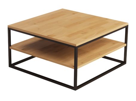 Stolik Industrialny 80x80 Metalowo-Drewniany – Metron
