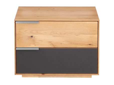 Elegancka szafka nocna z litego drewna Eleana 2L-RE