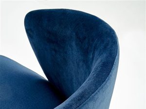 Miniaturka 5 - Wyprofilowane tapicerowane krzesło niebieskie oparcie MONACO 5