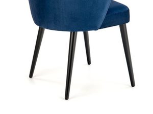 Miniaturka 4 - Wyprofilowane tapicerowane krzesło niebieskie profil MONACO 5