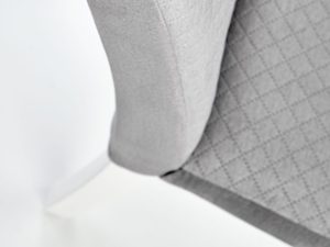 Miniaturka 2 - Krzesło tapicerowane nowoczesne szare zbliżenie REA 1