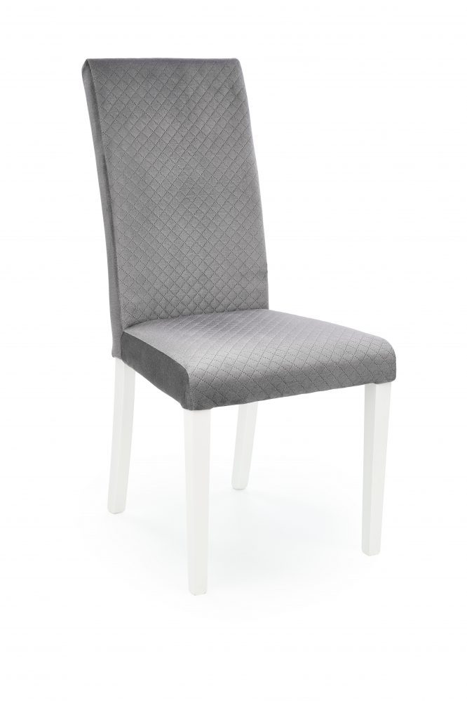 Krzesło tapicerowane nowoczesne szare REA 1