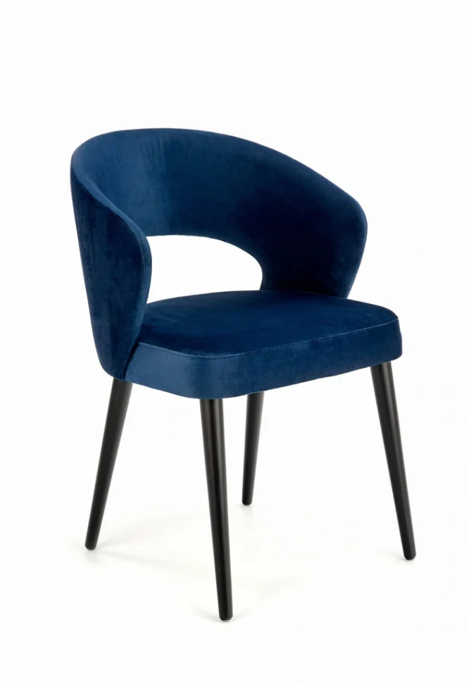 Tapicerowane krzesło wyprofilowane niebieskie MONACO 6