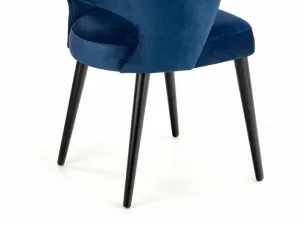 Miniaturka 7 - Tapicerowane krzesło wyprofilowane niebieskie tył MONACO 6