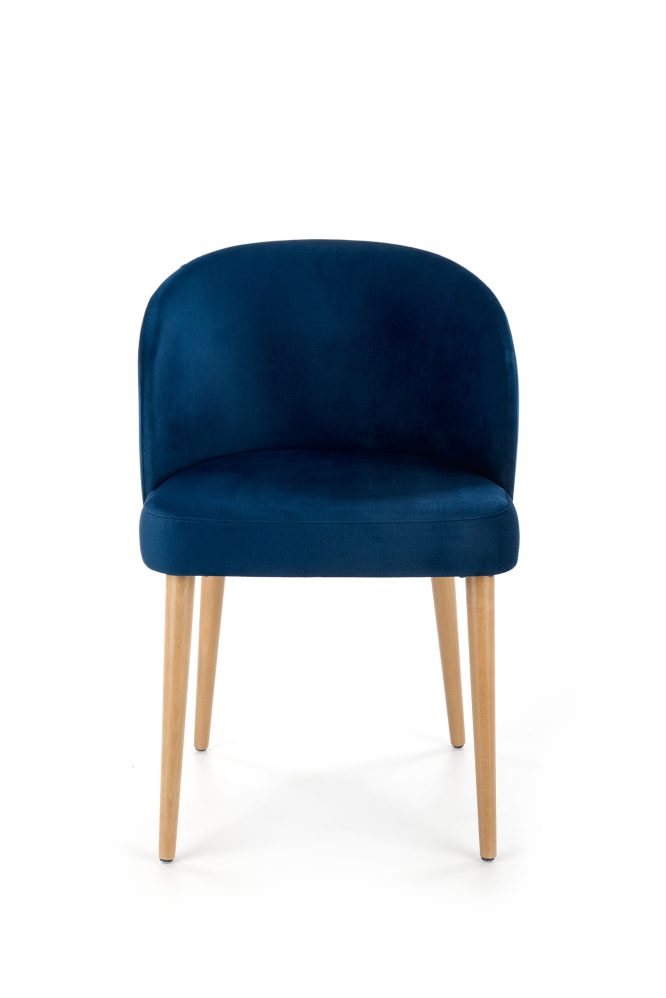 Wyprofilowane tapicerowane krzesło białe tło MONACO 5