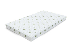 Miniaturka 1 - Materac gryczano kokosowy BAMBINO NATURAL w całości, pokrowiec Aloe Vera, widok z boku na białym tle