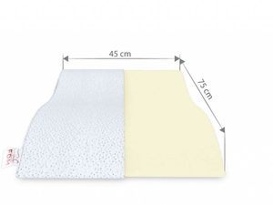 Miniaturka 1 - Poduszka profilowana anatomiczna biało-kremowa 45x75cm