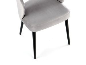 Miniaturka 1 - Tapicerowane welurowe krzesło bukowe nóżki białe tło MONACO 6