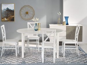 Miniaturka 4 - Okrągły stół biały krzesła białe aranżacja