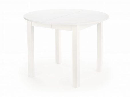 Okrągły biały stół białe tło
