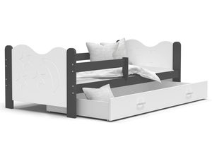 Miniaturka 9 - Łóżko dla dziecka ze wzorem biało szare BRICK