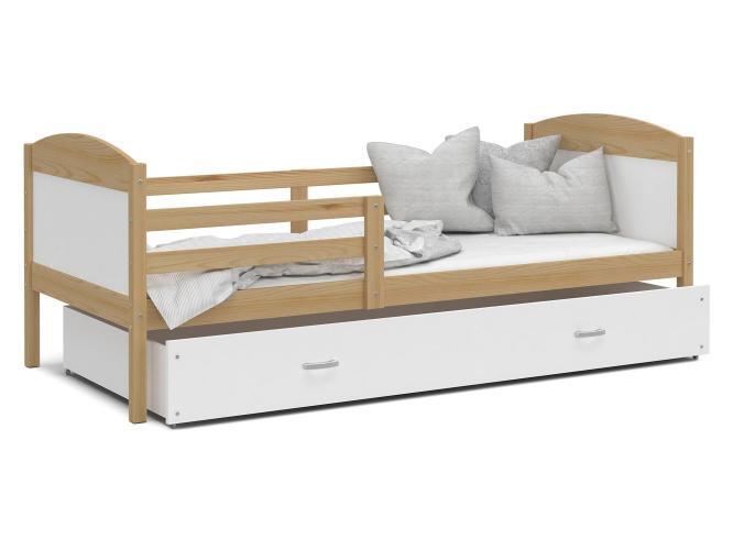 Łóżko dla dziecka sosnowe białe CAROL P