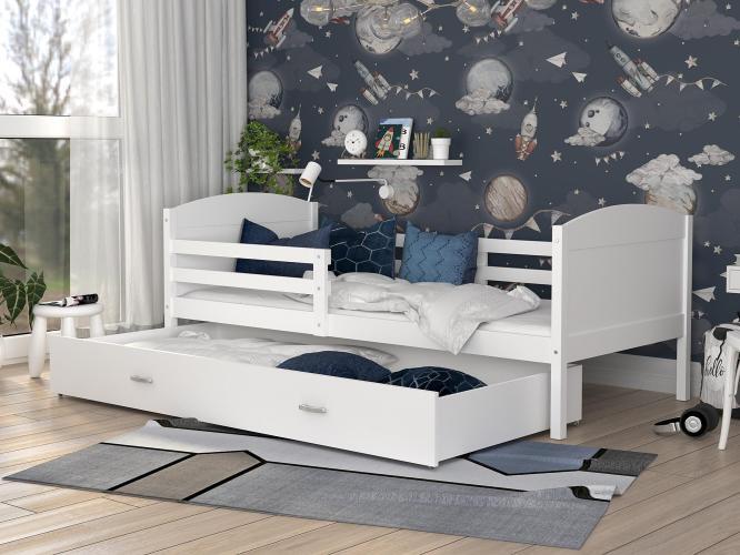 Łóżko dla dziecka białe CAROL P