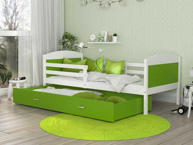 Łóżko dla dziecka zielono szare inspiracja CAROL P