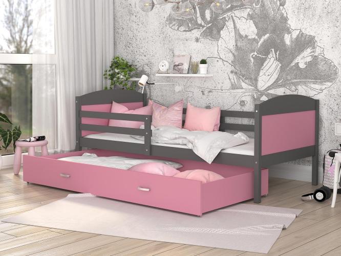 Łóżko dla dziecka róż szare inspiracja CAROL P