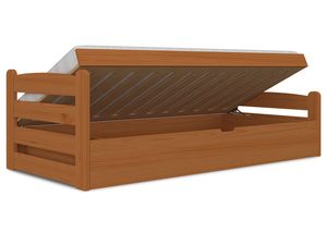 Miniaturka 10 - Olchowe łóżko 90x200 podnoszony stelaż z materacem ikonka CORTEZ