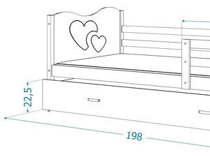 Miniaturka 37 - Łóżko dla dziecka 190x80 CUBI P