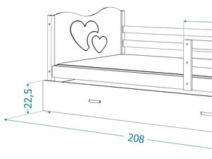 Miniaturka 38 - Łóżko dla dziecka 200x90 CUBI P