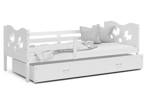 Miniaturka 8 - Łóżko dla dziecka wzór motylki białe CUBI P