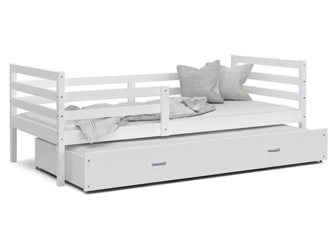 Drewniane łóżko dziecięce białe ikonka DAVIS P2
