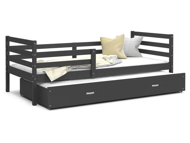 Drewniane łóżko dziecięce szare ikonka DAVIS P2
