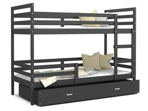 Miniaturka 3 - Łóżko piętrowe trzyosobowe szare DAVIS