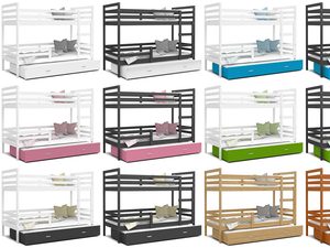 Miniaturka 16 - Łóżko dla dzieci piętrowe wzory kolory DAVIS 3