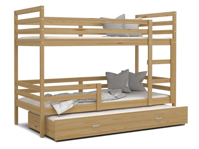 Łóżko dla dzieci piętrowe sosnowe DAVIS 3