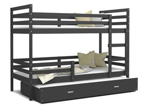 Miniaturka 2 - Łóżko dla dzieci piętrowe szare DAVIS 3