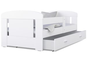 Miniaturka 7 - Łóżko dla dziecka białe z pojemnikiem na pościel FELICITY