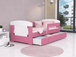 Miniaturka 25 - Łóżko dla dziecka białe róż z pojemnikiem na pościel FELICITY