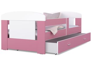 Miniaturka 5 - Łóżko dla dziecka białe róż z pojemnikiem na pościel białe tło FELICITY