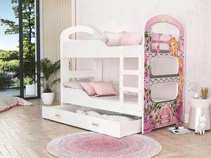 Miniaturka 4 - Piętrowe łóżko z nadrukiem księżniczka FIROME