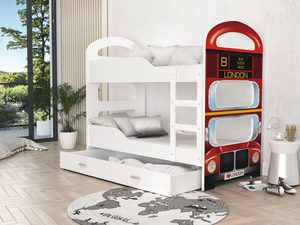 Miniaturka 5 - Piętrowe łóżko z nadrukiem autobus FIROME