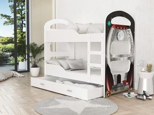 Miniaturka 7 - Piętrowe łóżko z nadrukiem rakieta FIROME