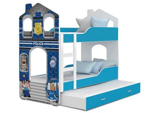 Miniaturka 2 - Piętrowe łóżko domek policja ikonka FIROME