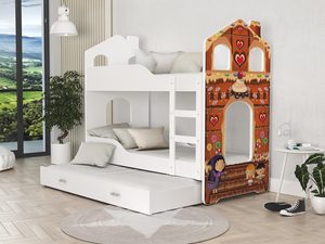 Miniaturka 6 - Piętrowe łóżko domek nadruk piernik FIROME