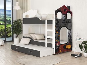 Miniaturka 10 - Piętrowe łóżko domek nadruk halloween aranż FIROME