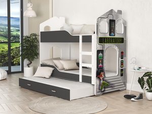 Miniaturka 11 - Piętrowe łóżko domek nadruk laboratorium aranż FIROME