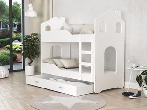 Miniaturka 3 - Łóżko domek dla dzieci białe FIROME