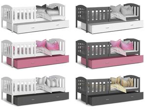 Miniaturka 9 - Łóżko z wysuwaną szufladą do pokoju dziecięcego kolory VISPO 2