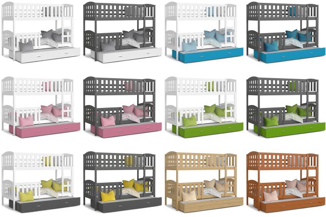 Piętrowe łóżko dla dzieci wzory VISPO 3