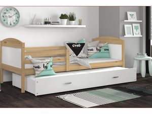 Miniaturka 8 - Łóżko dla dziecka z barierką sosna-biel aranżacja CAROL P2