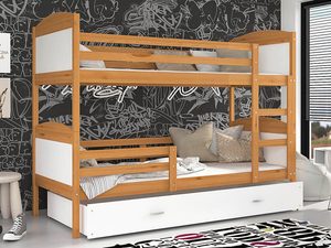 Miniaturka 4 - Łóżko dla dzieci piętrowe olcha-biel CAROL