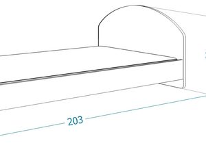 Miniaturka 9 - Łóżko z naklejką wymiary 90x200 MATRIX
