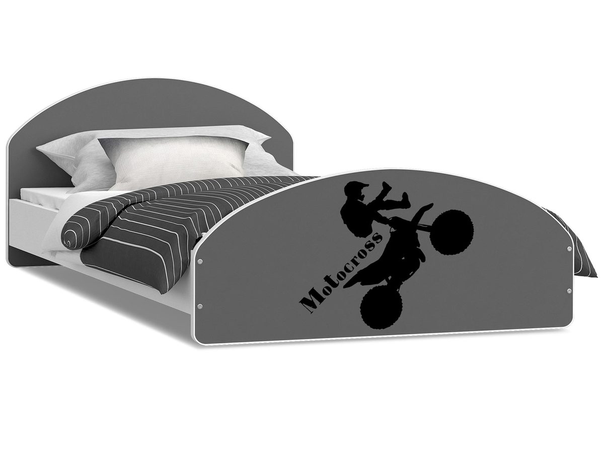 Łóżko parterowe z nadrukiem MATRIX