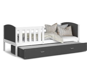 Miniaturka 4 - Szaro-białe łóżko do pokoju dziecięcego