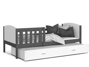 Miniaturka 8 - Białe łóżko dziecięce z pojemną szufladą i dekoracyjnymi poduszkami