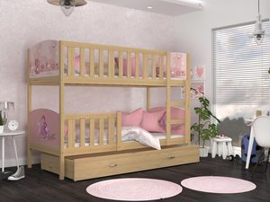 Miniaturka 1 - Różowe łóżko piętrowe do pokoju dziewczynki
